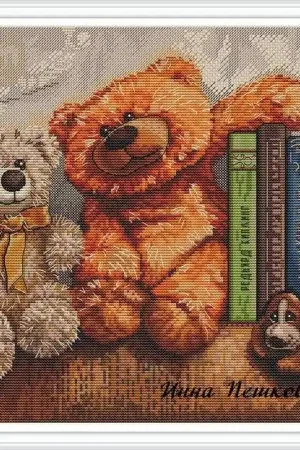 Bears On The Couch - PDF Cross Stitch Pattern Low Price