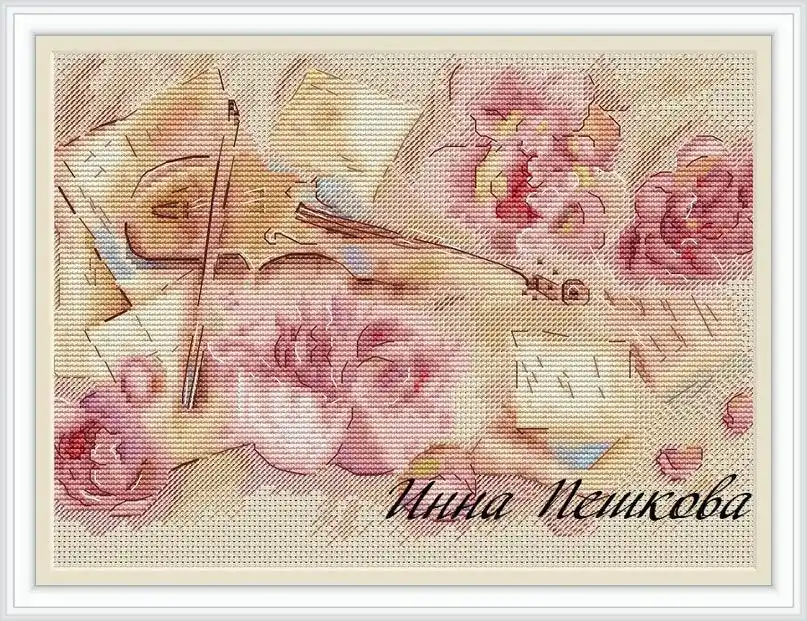 Soul Of The Violin - PDF Cross Stitch Pattern Latest