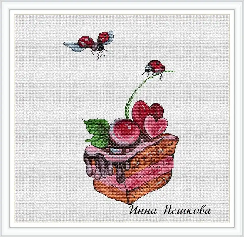 Cherry Dessert - PDF Cross Stitch Pattern Get Yours