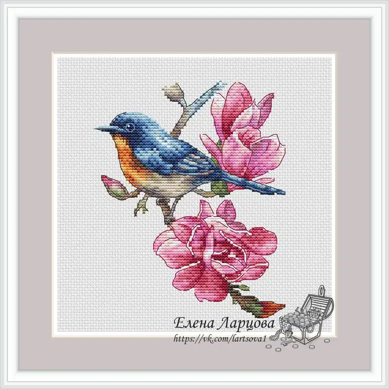 Top Pick Exotic Birds. Sialia - PDF Cross Stitch Pattern