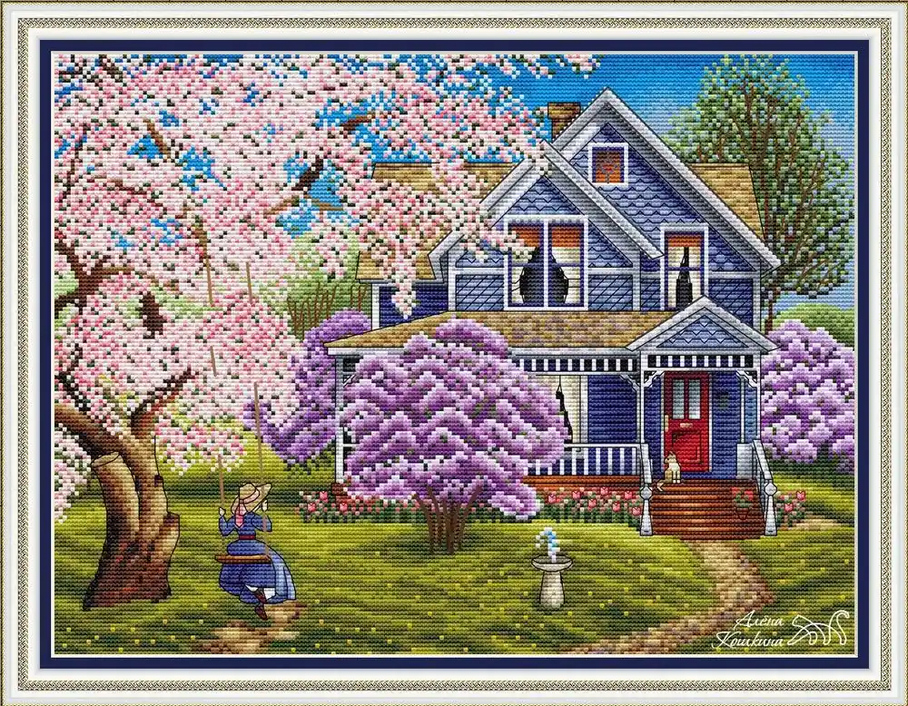 Grab Now Winged Swings - PDF Cross Stitch Pattern