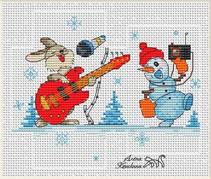 Zarubin Snowman - PDF Cross Stitch Pattern In Demand