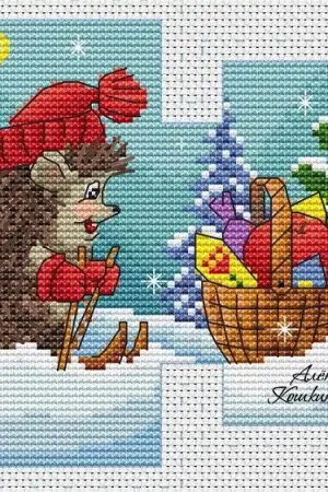Zarubin Hedgehog - PDF Cross Stitch Pattern Worldwide Shipping