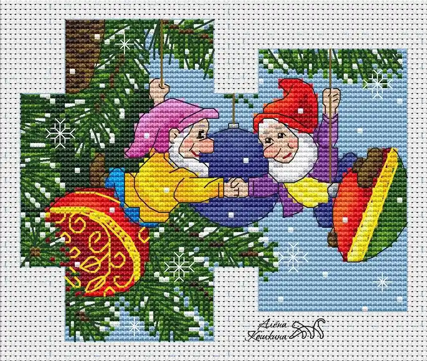 Zarubin Gnomes - PDF Cross Stitch Pattern Trending