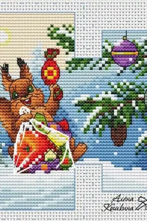Zarubin Squirrel - PDF Cross Stitch Pattern Seasonal Sale