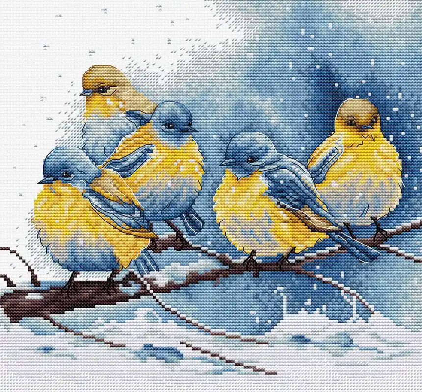 Eastern Bluebirds BU5028l Counted Cross-Stitch Kit New Arrival