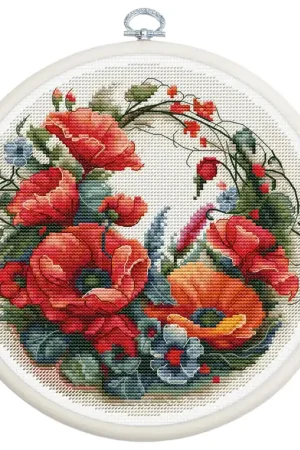 Composition With Poppies BC209l Counted Cross-Stitch Kit Sale
