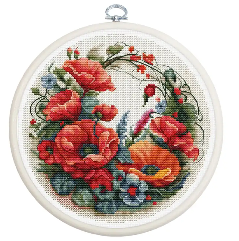 Composition With Poppies BC209l Counted Cross-Stitch Kit Sale