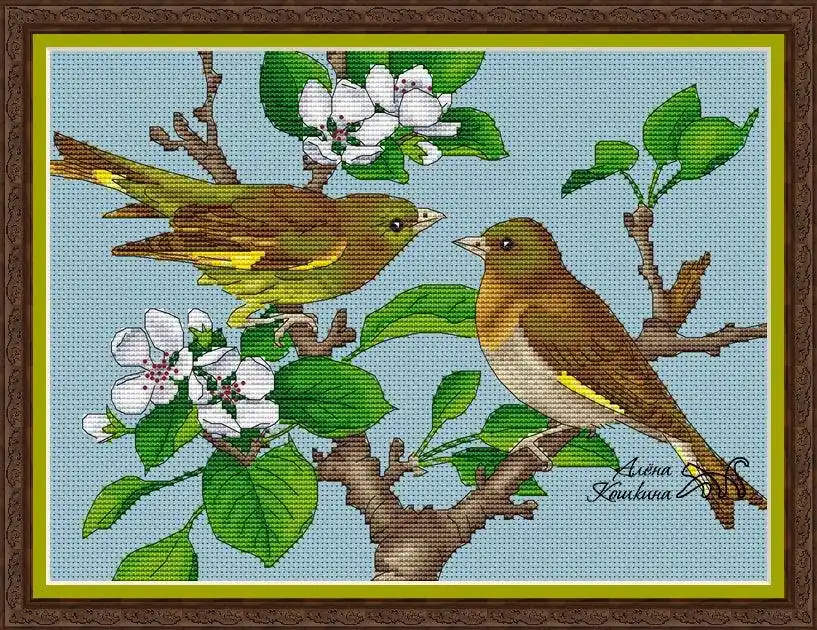 Free Shipping Yellow Wagtail - PDF Cross Stitch Pattern