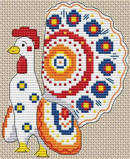 Certified Rooster - PDF Cross Stitch Pattern