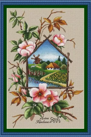 A summer house. Rosehip. - PDF Cross Stitch Pattern Direct From Manufacturer