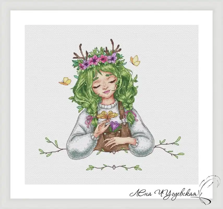 Spring Fairy - PDF Cross Stitch Pattern Express Delivery