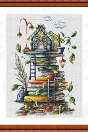 Crafted Reading Hut - PDF Cross Stitch Pattern