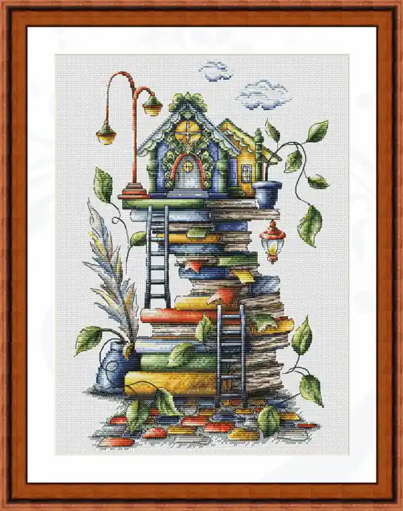 Crafted Reading Hut - PDF Cross Stitch Pattern