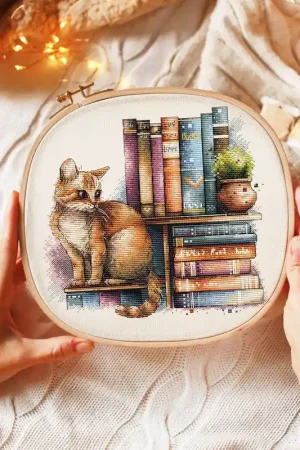 Super Sale A Scholarly Cat - PDF Cross Stitch Pattern