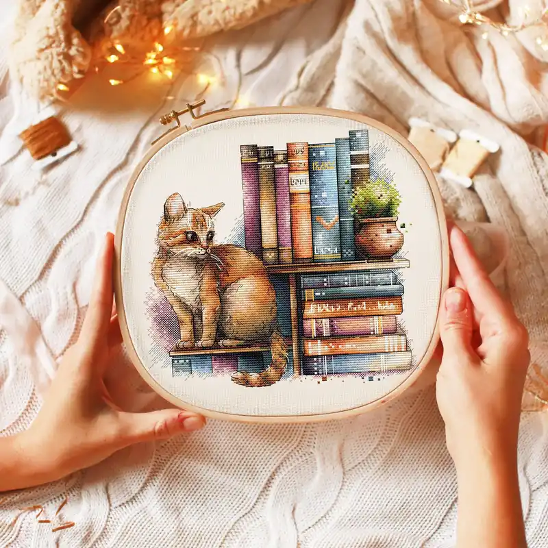 Super Sale A Scholarly Cat - PDF Cross Stitch Pattern
