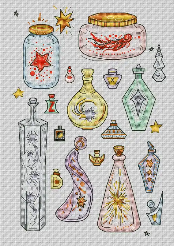 Express Delivery Star Jars - PDF Cross Stitch Pattern
