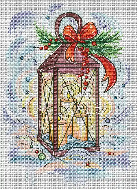 New Year's Lantern - PDF Cross Stitch Pattern Authentic