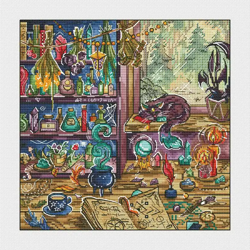 Place Order Forest Witch’s Corner - PDF Cross Stitch Pattern