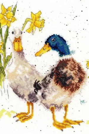 Original Ducks And Daffs XHD6 Counted Cross Stitch Kit