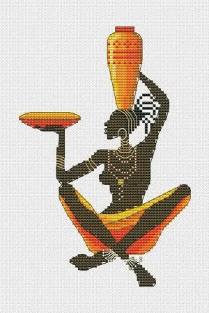African Girl 4 - PDF Cross Stitch Pattern Clearance