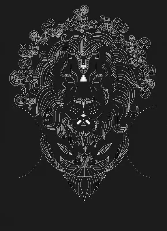 Viral Lion - PDF Cross Stitch Pattern