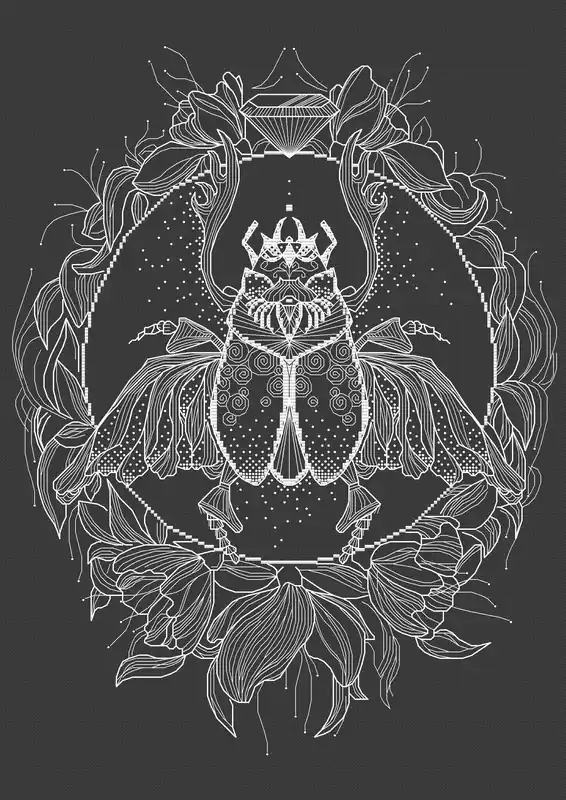 Scarab - PDF Cross Stitch Pattern Holiday Sale