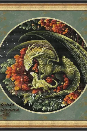 Dragons. Autumn walk - PDF Counted Cross Stitch Pattern Shop Now