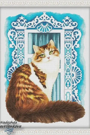 Fluffy beauty - PDF Counted Cross Stitch Pattern Secure Checkout