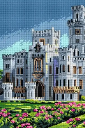 Needlepoint canvas for halfstitch without yarn Hluboka Castle 2992R Save Now