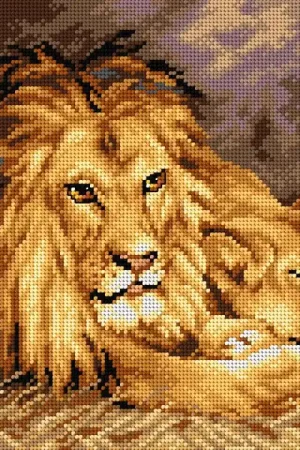 Needlepoint canvas for halfstitch after Geza Vastagh - The Britih Lion 2782J Best Choice