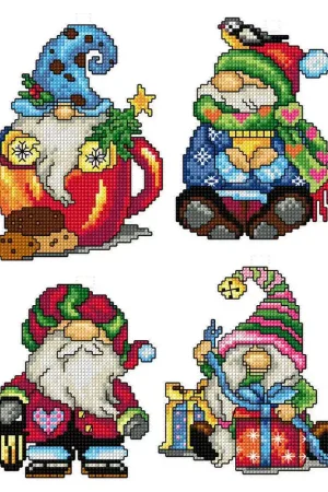 Christmas Gnomes 138CS Counted Cross-Stitch Kit Clearance