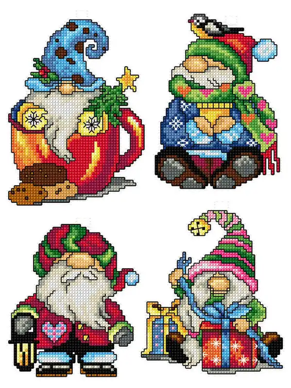 Christmas Gnomes 138CS Counted Cross-Stitch Kit Clearance