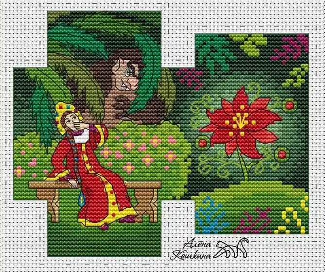 Hot Picks The Scarlet Flower - PDF Cross Stitch Pattern