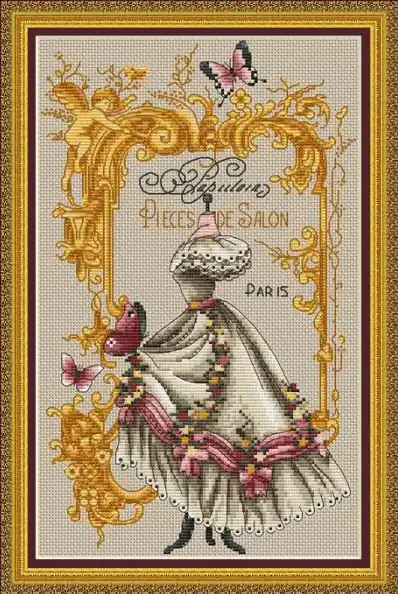 Time-Limited Beige Butterfly Atelier - PDF Cross Stitch Pattern