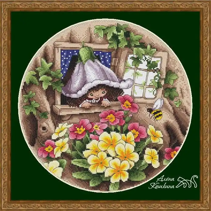 Victoria Plum with Bumblebee - PDF Cross Stitch Pattern Markdown