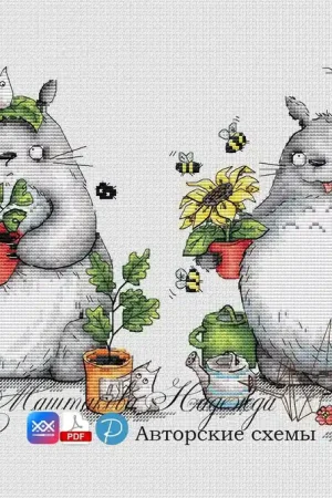 The spirits of the forest are ready for spring - PDF Cross Stitch Pattern Exclusive