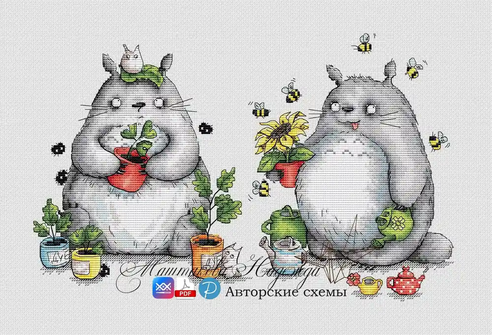The spirits of the forest are ready for spring - PDF Cross Stitch Pattern Exclusive