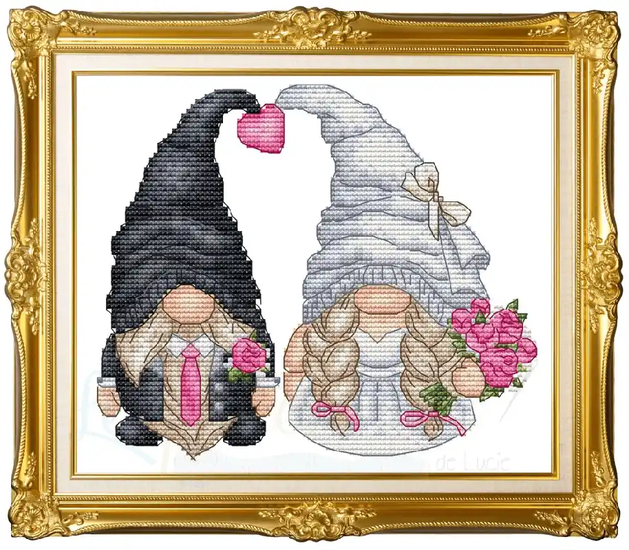 Sale Wedding of Gnomes - PDF Cross Stitch Pattern