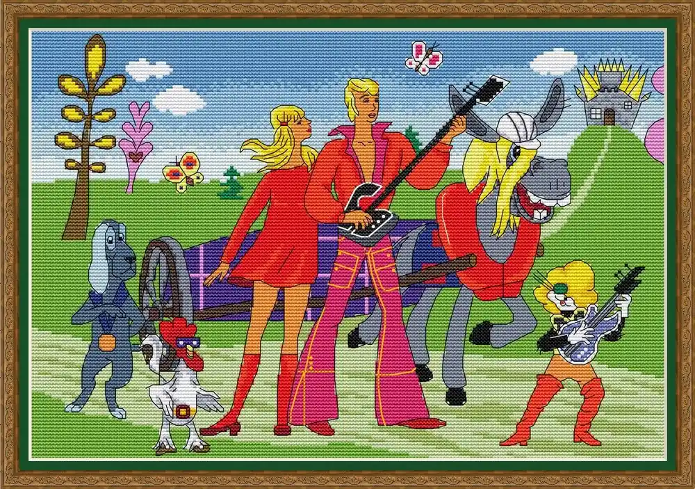 The Bremen Town Musicians - PDF Cross Stitch Pattern Money Back Guarantee