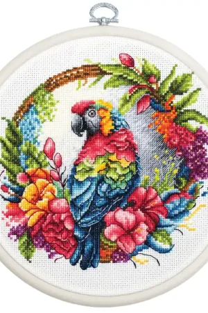 Special Offer The Tropical Parrot BC201L Counted Cross-Stitch Kit
