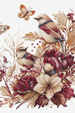 Thre Birds-Autumn B2419L Counted Cross-Stitch Kit Markdown