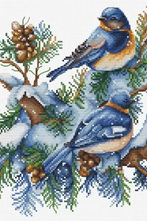 Next Day Delivery The Birds-Winter B2418L Counted Cross-Stitch Kit