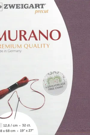 Secure Checkout Precut Zweigart Murano 32 count Plum 3984/9033