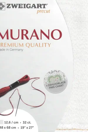 Best Price Precut Zweigart Murano 32 count Pearl Flecked White 3984/11