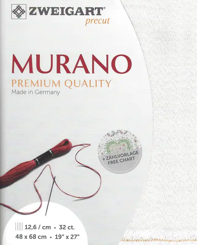 Best Price Precut Zweigart Murano 32 count Pearl Flecked White 3984/11