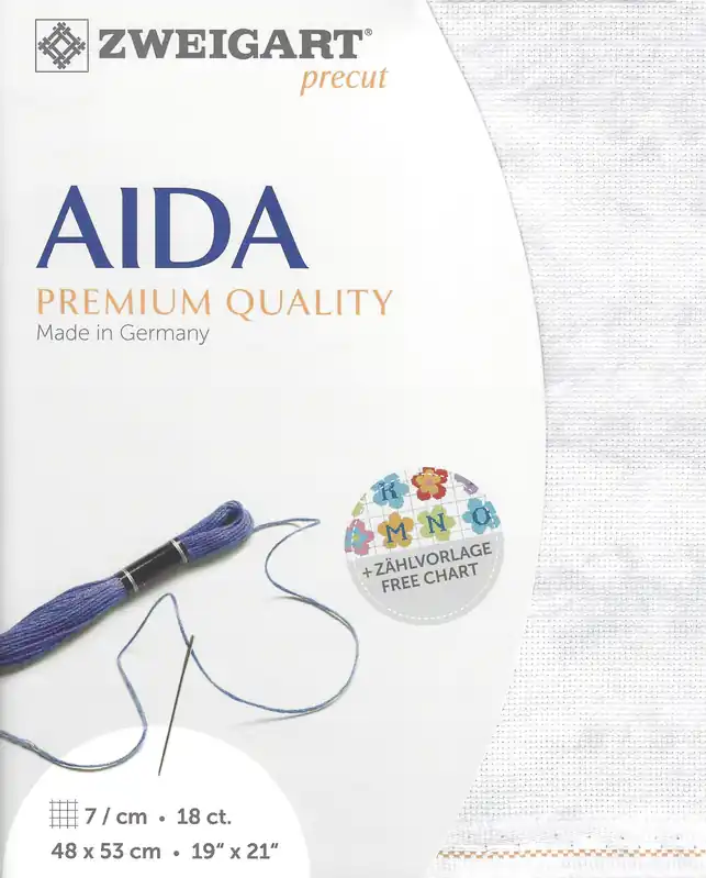Precut Zweigart Fein-Aida Vintage 18 count Vintage Marble 3793/7139 Trusted Brand