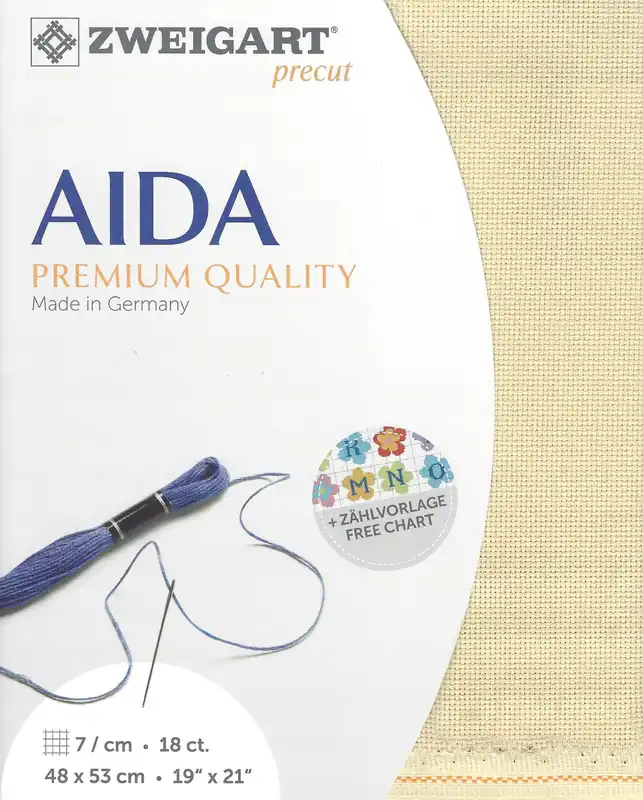 Time-Limited Precut Zweigart Fein-Aida 18 count Dark Ecru 3793/3740