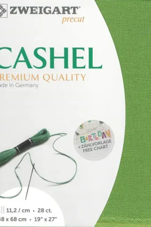 Secure Checkout Precut Zweigart Cashel 28 count Grass Green 3281/6130