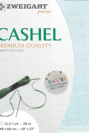 Precut Zweigart Cashel 28 count Ice Blue 3281/562 Big Sale